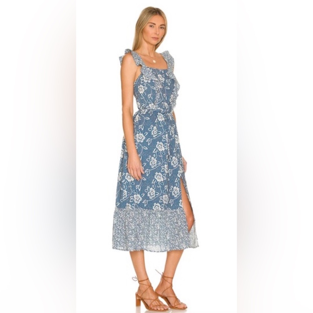 PAIGE Blue and White Floral Maxi Dress
